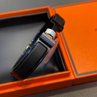 Hermès H Flat Head Matte Black Bracelet view 2