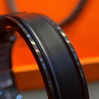 Hermès H Flat Head Matte Black Bracelet view 4