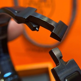 Hermès H Flat Head Matte Black Bracelet view 6