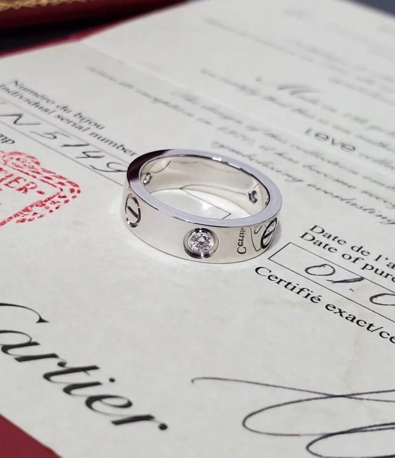 Cartier LOVE Ring Rose Gold with Diamonds - CNC Edition view