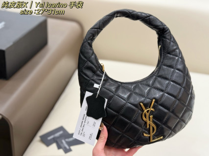 YSL Icarino Black Gold Hobo Bag 27x31cm view 2