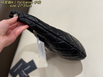 YSL Icarino Black Gold Hobo Bag 27x31cm view 3
