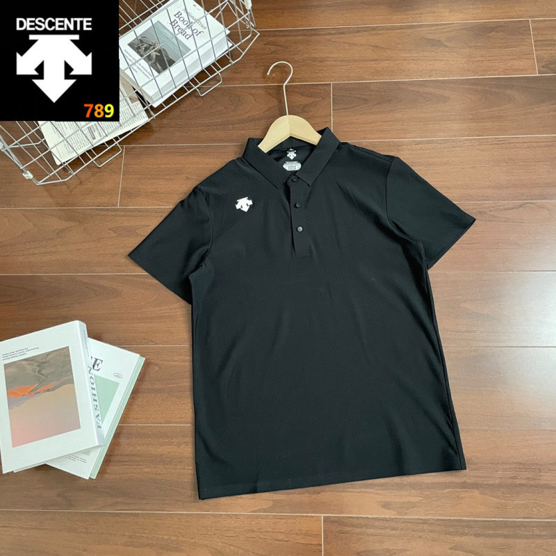 Descente 26SS Collared Polo Shirt – Black view