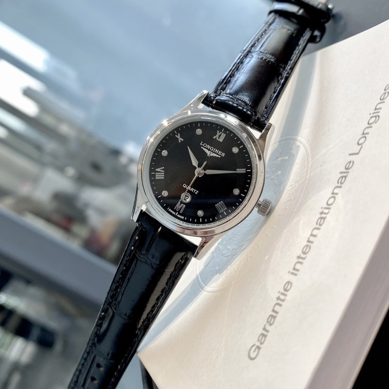 Longines Classic Roman Numeral Quartz Watch Silver view