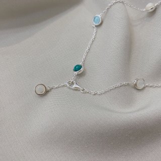 Gucci GG Double G Turquoise Daisy Pendant Necklace Silver view 5