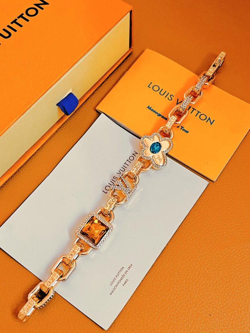 Louis Vuitton Paradise Stone Gold Bracelet with CZ Crystals view