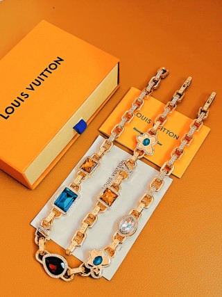 Louis Vuitton Paradise Stone Gold Bracelet with CZ Crystals view 5