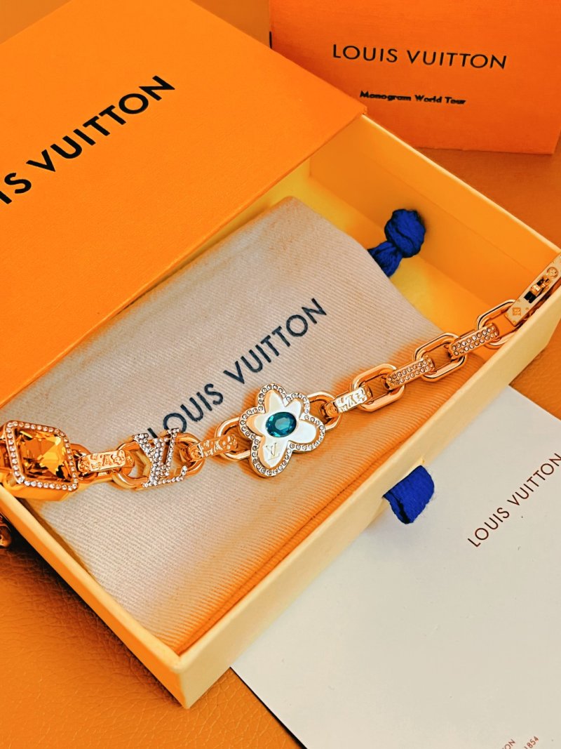 Louis Vuitton Paradise Stone Gold Bracelet with CZ Crystals view