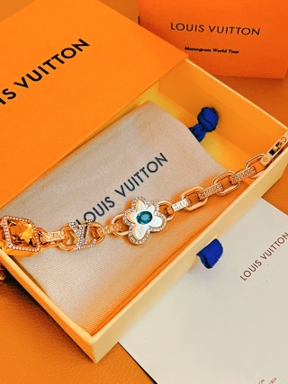 Louis Vuitton Paradise Stone Gold Bracelet with CZ Crystals view 6