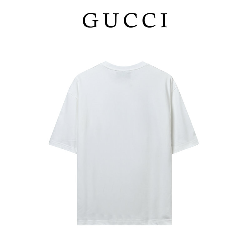 White Short Sleeve Graphic T-Shirt with Red & Navy Logo Print view
