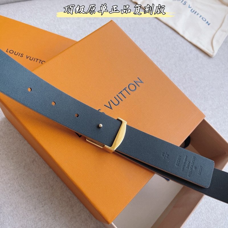 Louis Vuitton Iconic LV Buckle Reversible Leather Belt Beige view