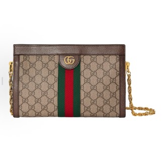 Gucci GG Marmont Shoulder Bag Beige Green Red