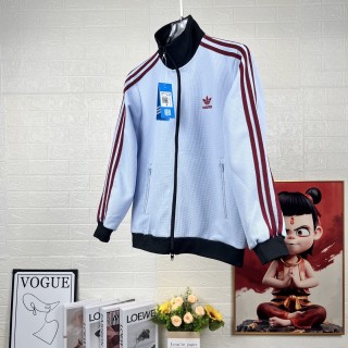 Adidas Originals Trefoil Striped Track Jacket White/Burgundy view 2