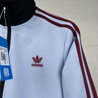 Adidas Originals Trefoil Striped Track Jacket White/Burgundy view 8