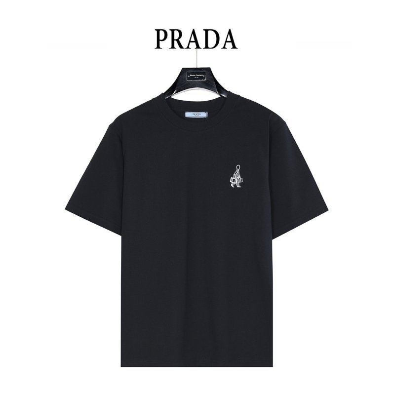 Moncler Black Logo Embroidered T-Shirt view