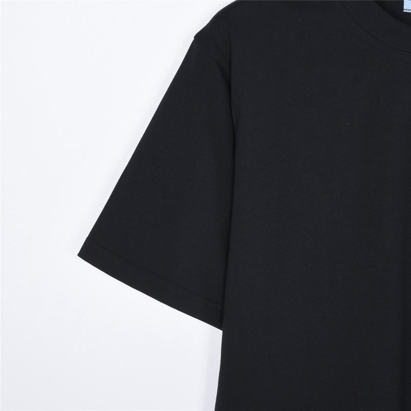 Moncler Black Logo Embroidered T-Shirt view