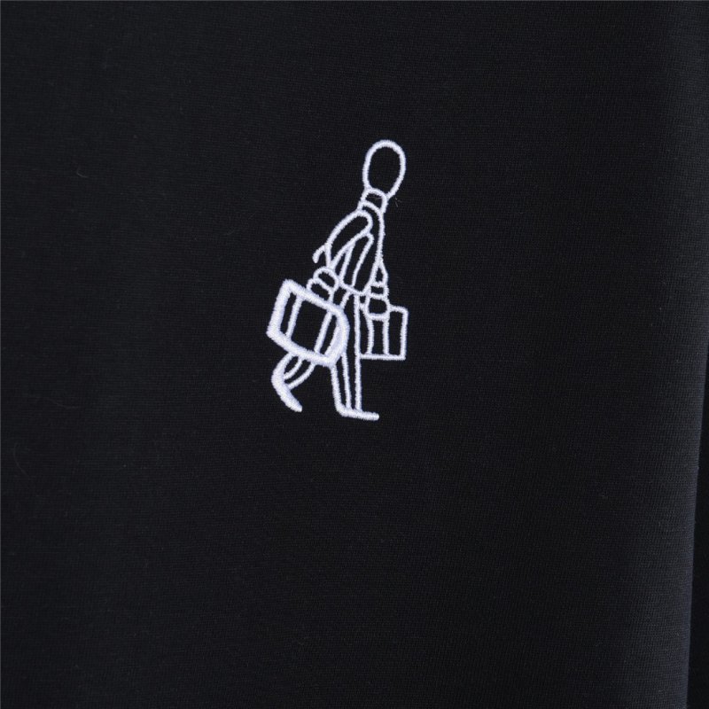 Moncler Black Logo Embroidered T-Shirt view