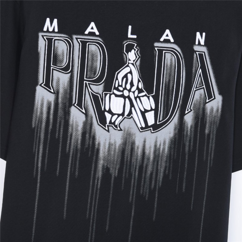 Moncler Black Logo Embroidered T-Shirt view