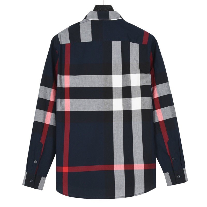 Burberry Check Oversized Shirt Navy Red White view