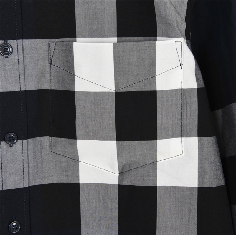 Burberry Check Oversized Shirt Navy Red White view