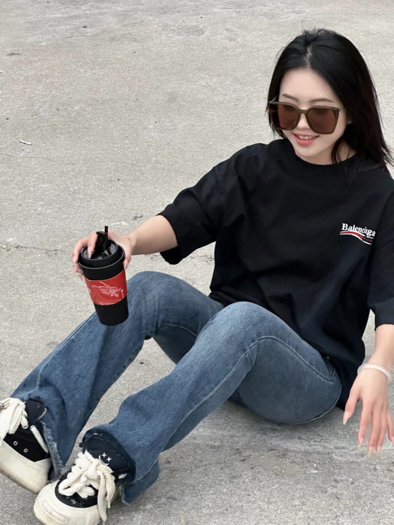 Balenciaga Black Logo Short Sleeve T-Shirt view