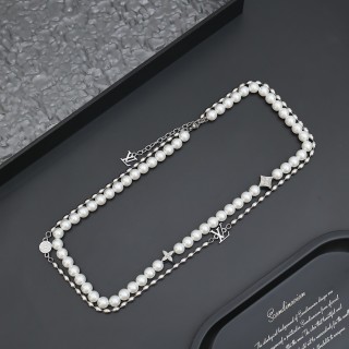 Louis Vuitton Pearls Fusion Layered Necklace Silver view 2