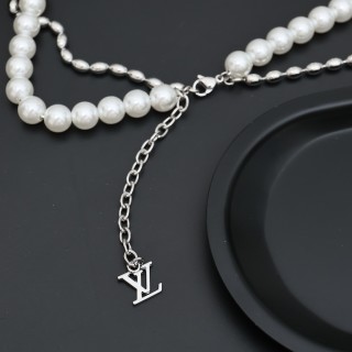Louis Vuitton Pearls Fusion Layered Necklace Silver view 7