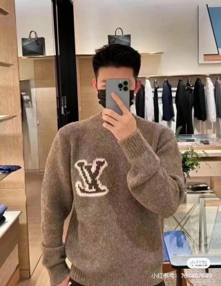 Louis Vuitton LV Monogram Knit Sweater Taupe