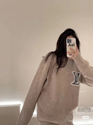 Louis Vuitton LV Monogram Knit Sweater Taupe view 5