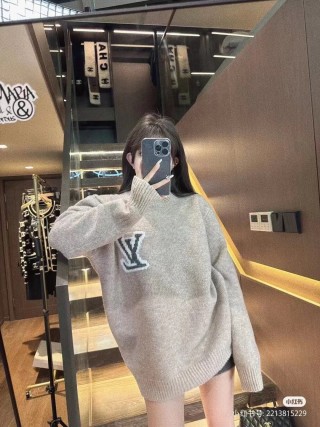 Louis Vuitton LV Monogram Knit Sweater Taupe view 7