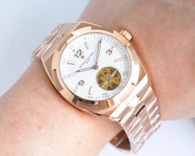 Vacheron Constantin Overseas Tourbillon Rose Gold Watch view 5