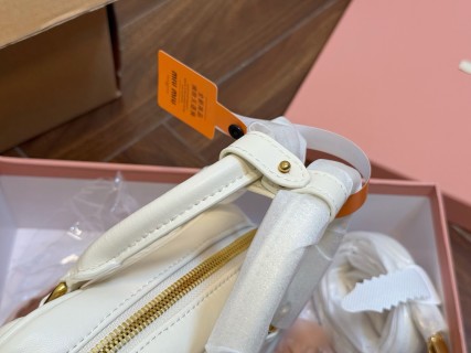 Miu Miu Arcadie Matelassé White Quilted Crossbody Bag view 4