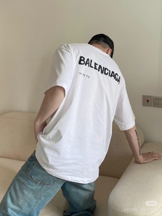 Balenciaga Braille Text White T-Shirt view 2