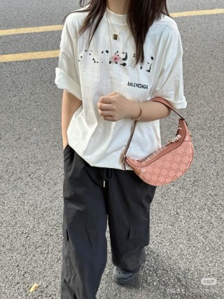 Balenciaga Braille Text White T-Shirt view 4