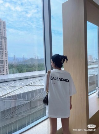 Balenciaga Braille Text White T-Shirt view 6