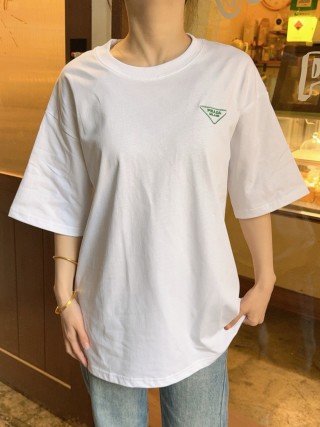 Prada White Logo T-Shirt view 4