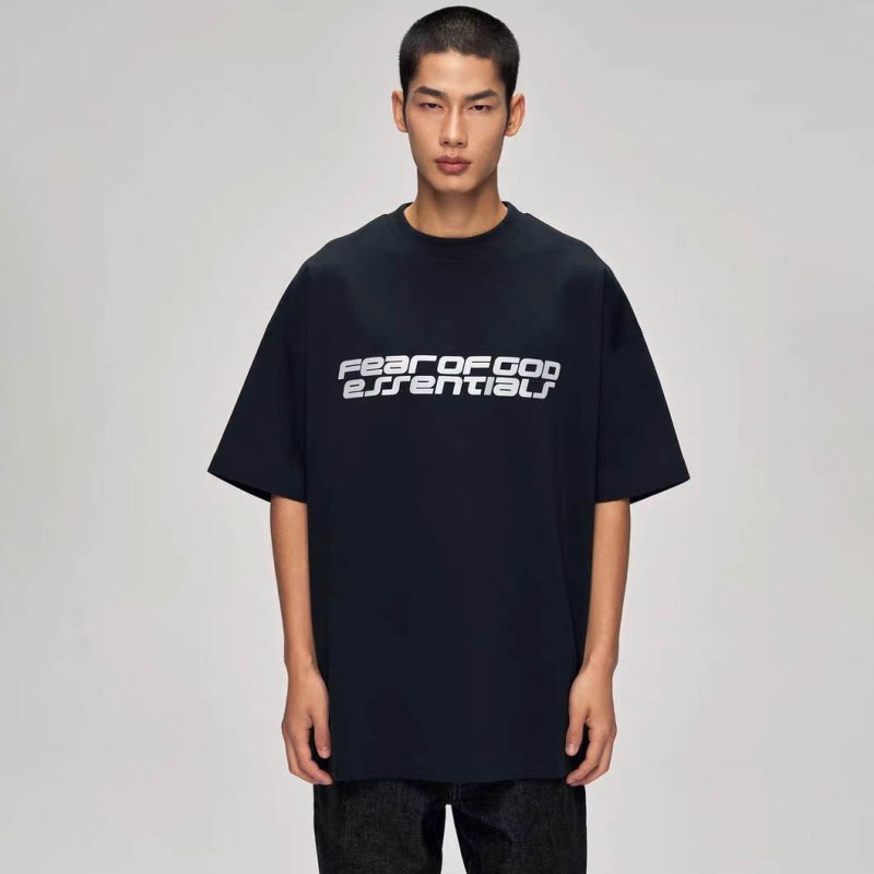 Essentials Fear of God Black Logo T-Shirt view