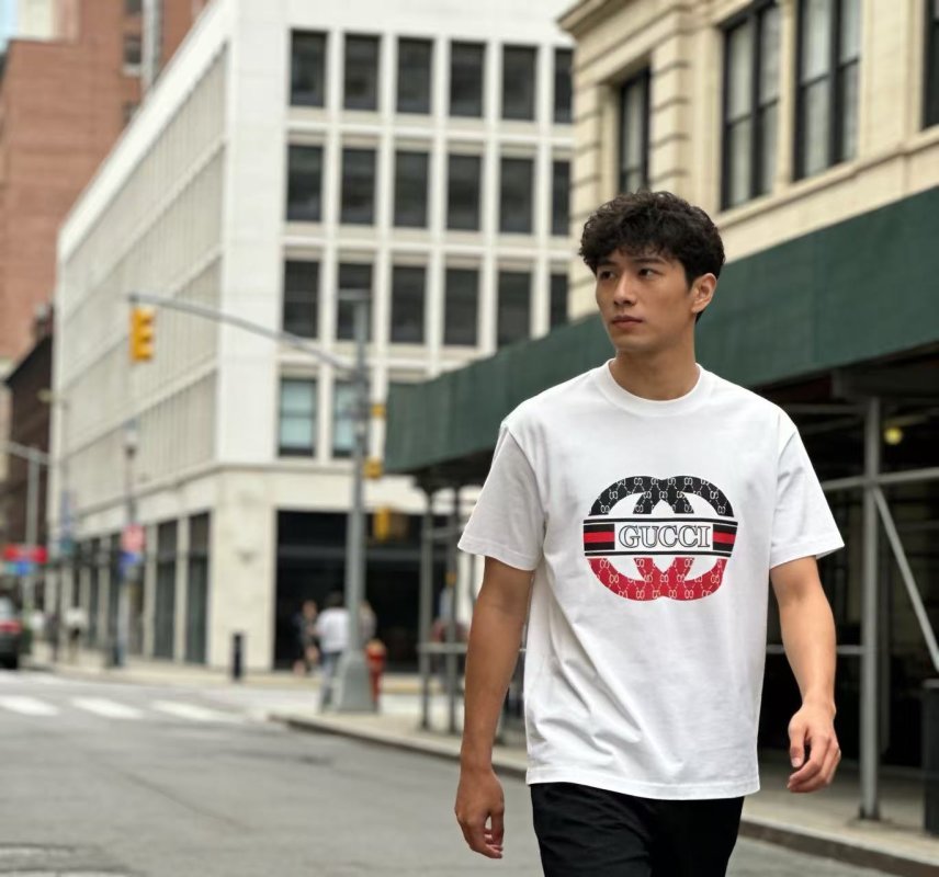 Gucci Logo Print White T-Shirt