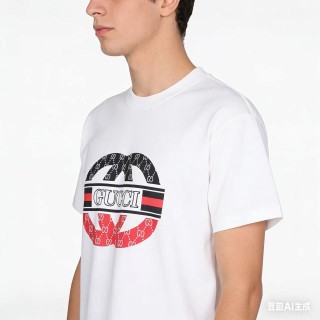 Gucci Logo Print White T-Shirt view 2
