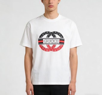 Gucci Logo Print White T-Shirt view 3