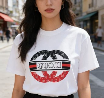 Gucci Logo Print White T-Shirt view 4