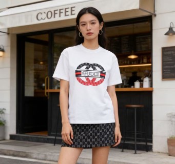 Gucci Logo Print White T-Shirt view 6