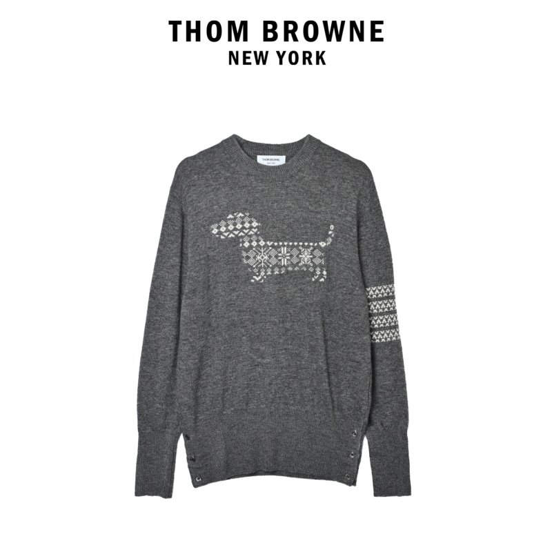 Charcoal Fair Isle Crewneck Sweater view