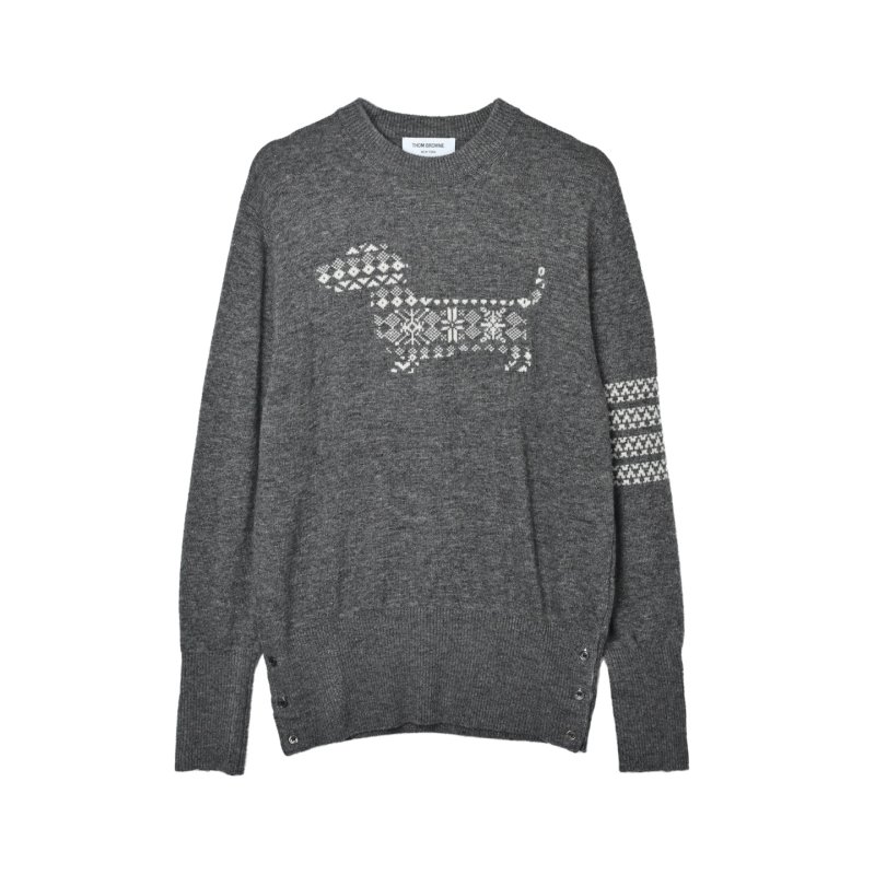 Charcoal Fair Isle Crewneck Sweater view