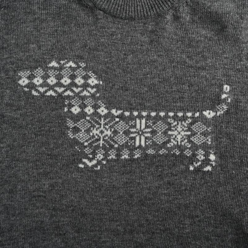 Charcoal Fair Isle Crewneck Sweater view