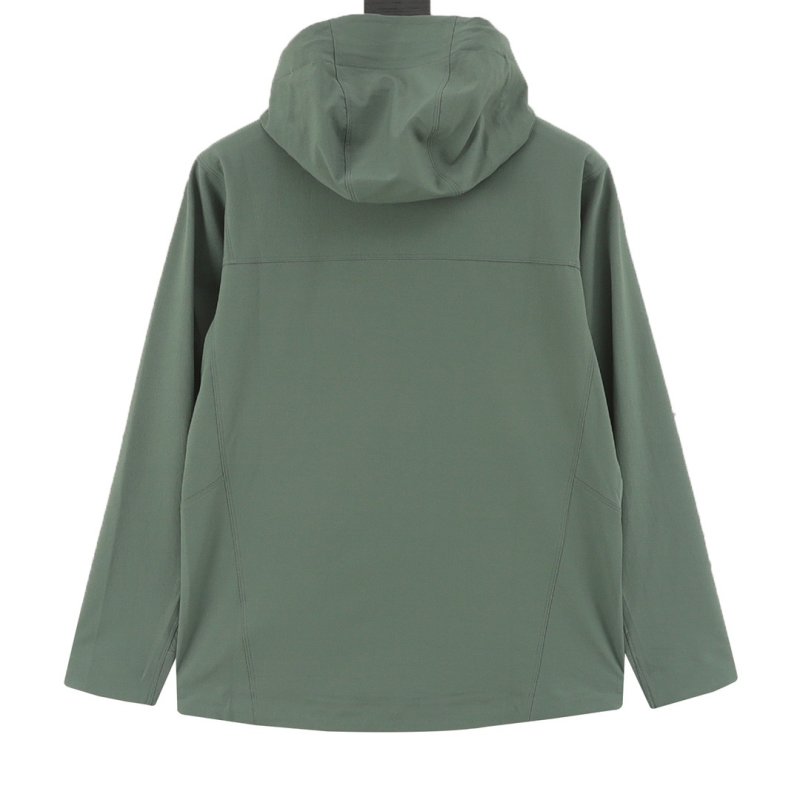 Stone Island Soft Shell Hooded Jacket Sage Green view