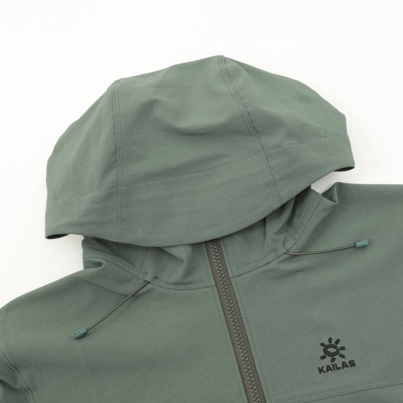 Stone Island Soft Shell Hooded Jacket Sage Green view