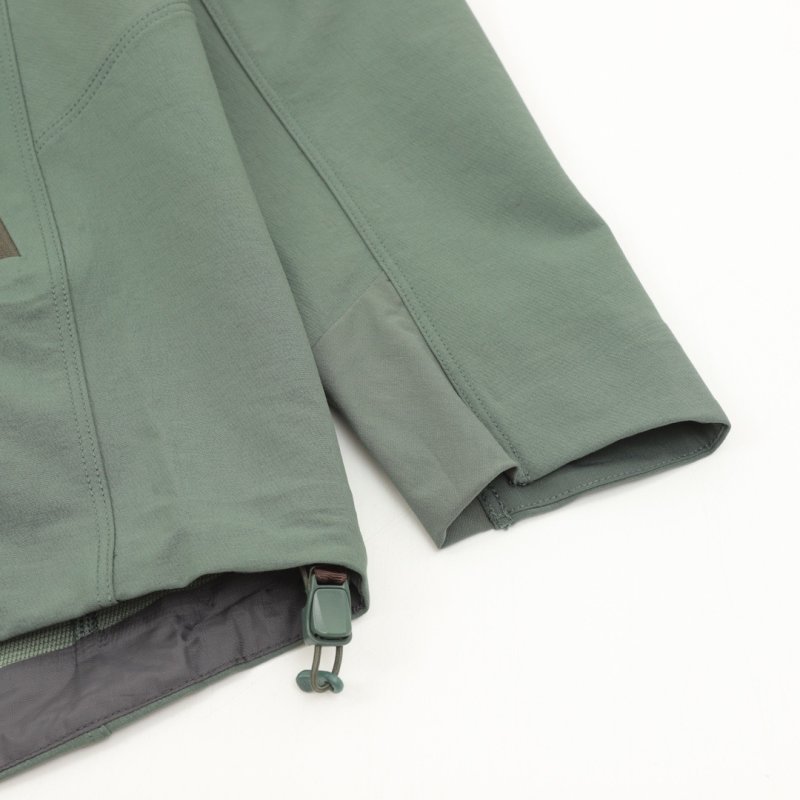Stone Island Soft Shell Hooded Jacket Sage Green view