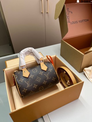 Louis Vuitton Speedy Monogram Canvas Handbag - Navy view 5
