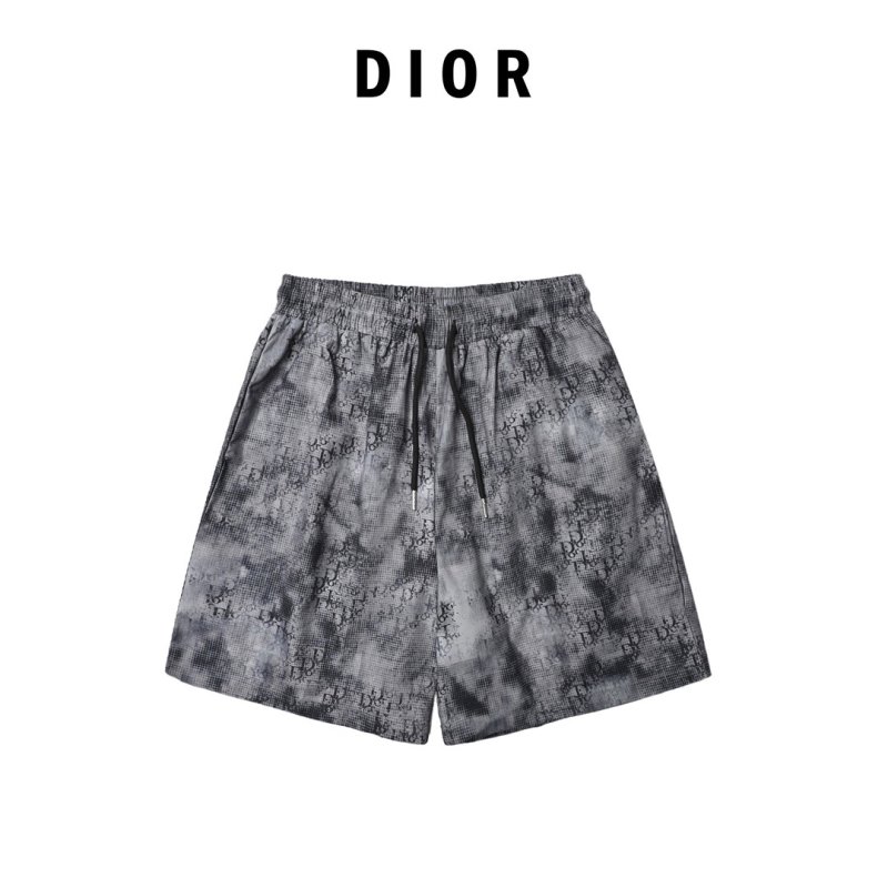 Grey Patterned Mesh Athletic Shorts view